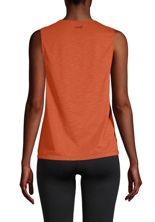 Casall Texture Muscle Tank - Papaya Red