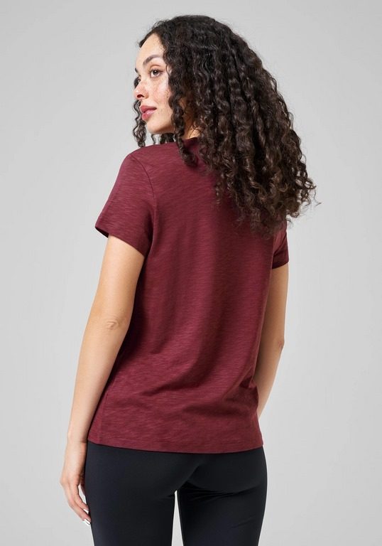 Casall Soft Texture Tee - Evening Red