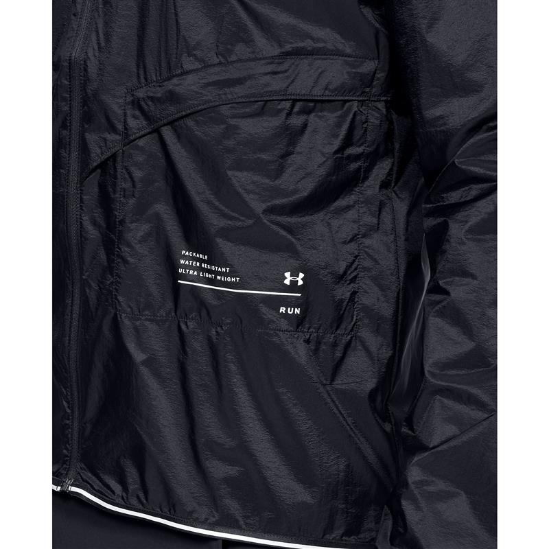 UA PACKABLE JACKET - Detail - Schwarz - Wasserfest