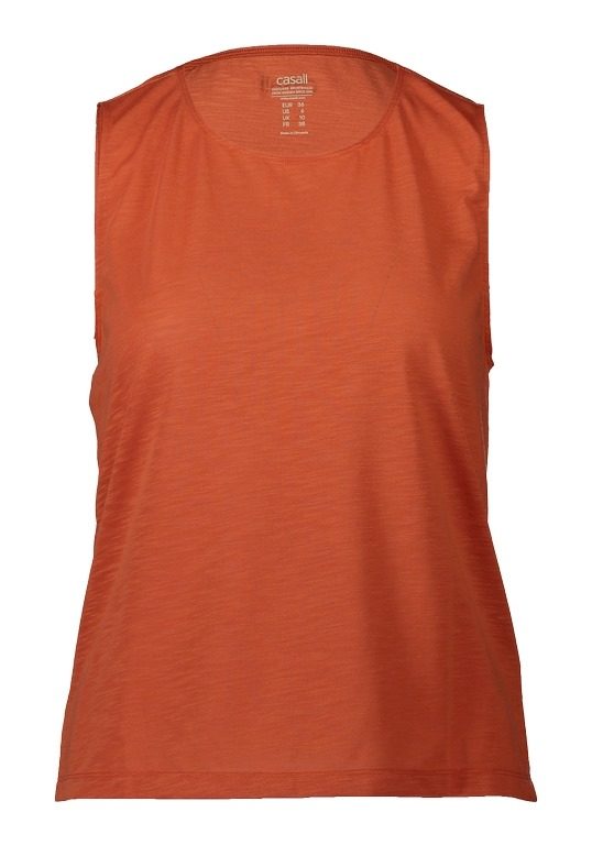 Casall Texture Muscle Tank - Papaya Red