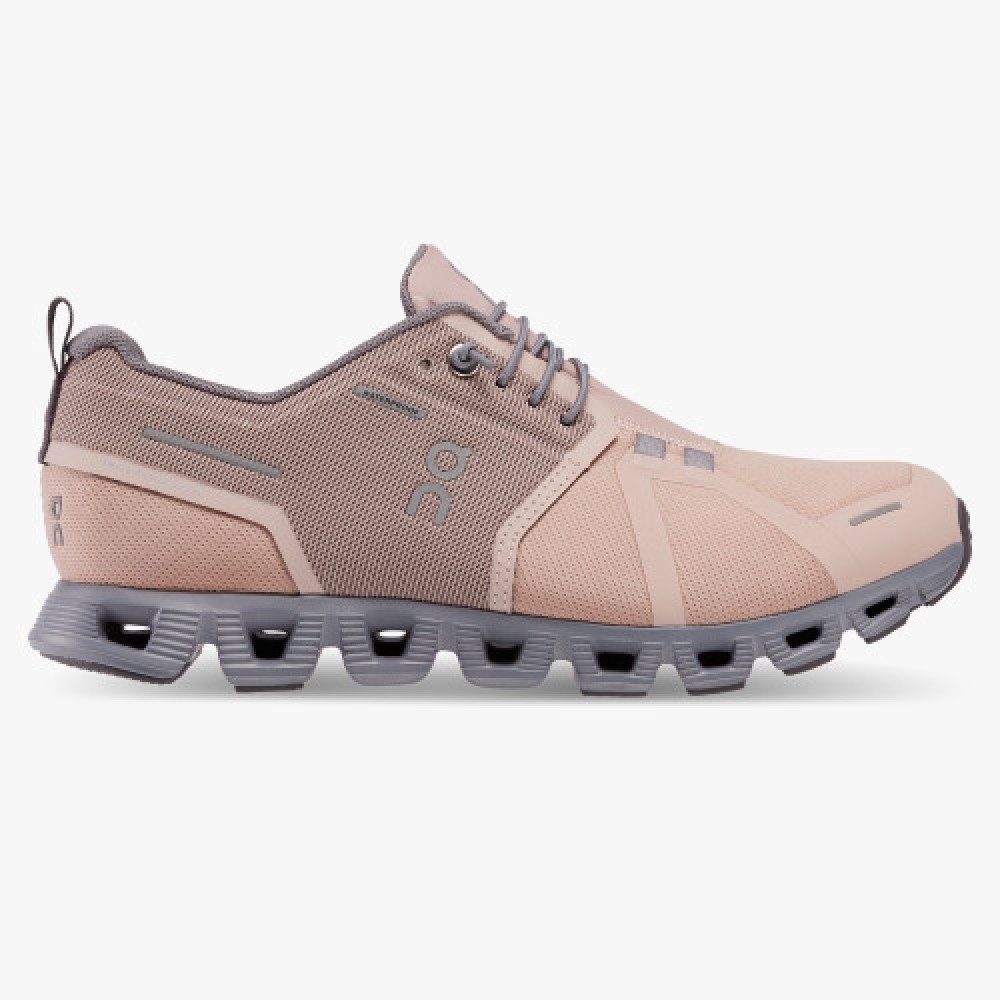 On Cloud 5 Waterproof Women | Rose Fossil | Frauen- Freizeitschuh