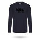 Performance Langarm-Sport-Shirt - Unisex | Navy | 100% Okay Recycled Polyester