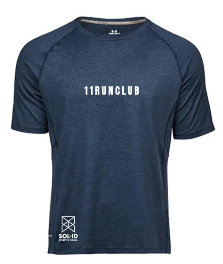 11Runclub Laufshirt für Frauen in Marine mit Brustdruck